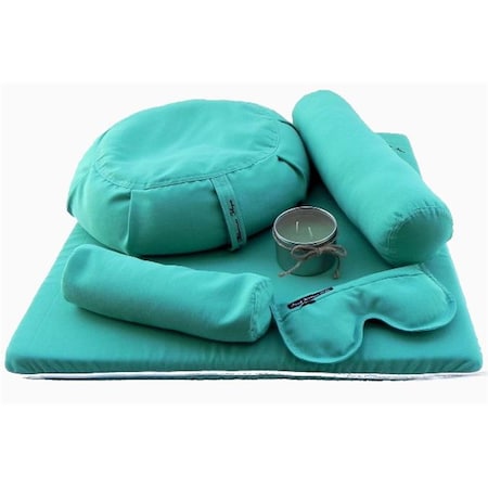 Peach Blossom Yoga 11001 7 Piece Deluxe Yoga Set - Teal PE391572