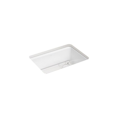 Kohler Riverby 27 undermount single-bowl kitchen sink White 8668-5UA1-0