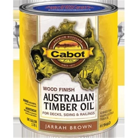 Cabot 81010 1 Gallon- Jarrah Brown Australian Timber Oil Wood Finish- Reduced Water, 4PK 80351810107