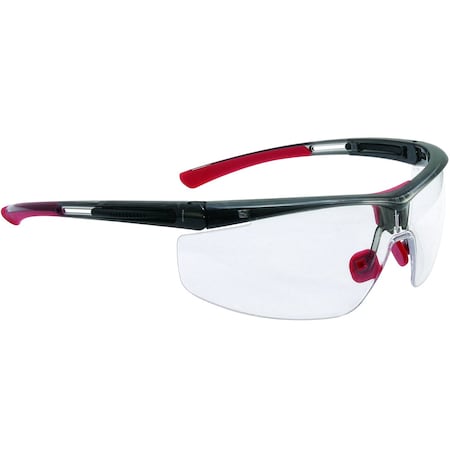 North Semi-Rimless Safety Glasses with Black Frame, Clear Lens and Hydroshield Anti-Fog Coating T5900WTKHS