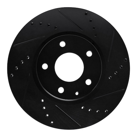 Dynamic Friction Co DFC Brake Rotor - Drilled and Slotted - Black 633-80080R