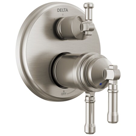 Delta Broderick 17T Series Integrated Diverter Trim 3-Setting In Lumicoat Stainless T27T884-SS-PR