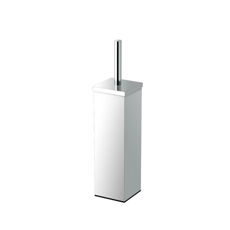 Gatco Elegant Square Stainless Steel Toilet Brush Holder, Chrome 1488