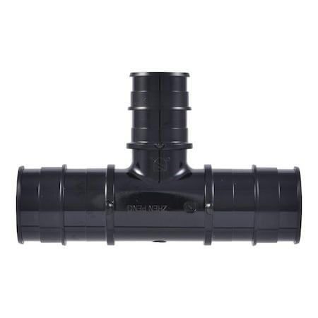 Sharkbite Expansion Reducing Tee, 1 x 1 x 3/4 in, Barb, Polysulfone, Black, 160 psi Pressure UA416A5