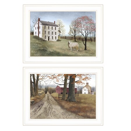 Set Of Two The Road Home 1 White Framed Print Wall Art, 2PK
