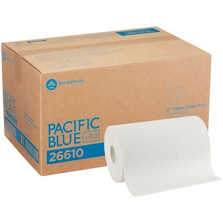 Georgia-Pacific Pacific Blue Ultra® 9” Paper Towel Rolls By Gp Pro (Georgia-Pacific), White, 6 Rolls Per Case 26610