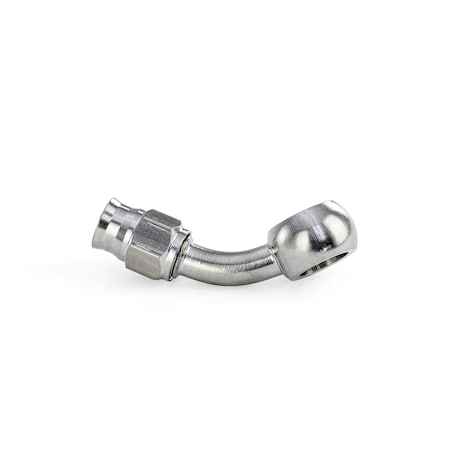Hps Performance 45 Degree -3 Compression Teflon Hose End to AN Female with 10mm Banjo for PTFE Hose, Stainless Steel 350-4503SSB