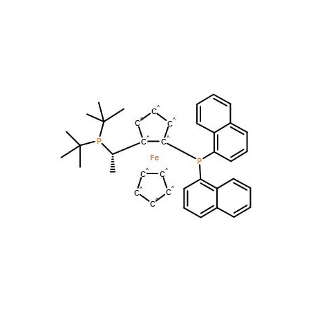 Ak Scientific (S)-1-{(Rp)-2-[Di(1-naphthyl)phosphino]ferrocenyl}ethyldi-tert-butylphosphine (1g), CAS 849924-48-7 X3708-1g