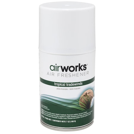 Hospeco AirWorks Restroom Metered Aerosol 7oz, Tropical Tradewinds - Pack of 12 7908