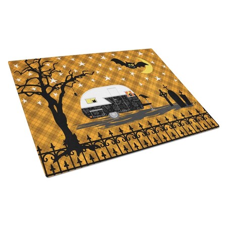 Carolines Treasures Halloween Vintage Camper Glass Cutting Board, Large VHA3020LCB