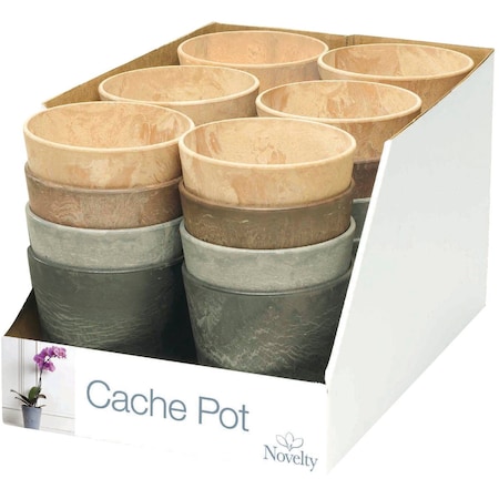 Novelty StoneArt 5'' Neutral Cache Planter, Assorted Colors 70802