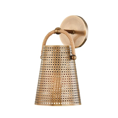 Troy Lighting Nile 1 Light Wall Sconce 6.25 In. Patina Brass B8213-PBR