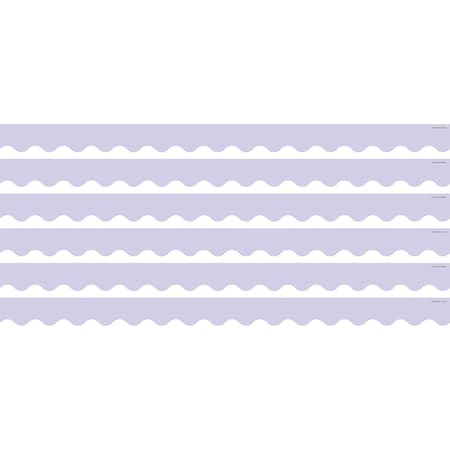 Teacher Created Resources Lavender Scalloped Border Trim, 35 Feet Per Pack, 6PK TCR8441