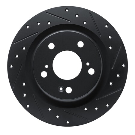 Dynamic Friction Co DFC Brake Rotor - Drilled and Slotted - Black 633-59067R