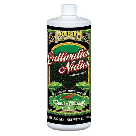 Foxfarm Cultivation Nation Series Cal-Mag Supplement, 1 qt, Liquid, 4-0-0 N-P-K Ratio CNCALMAGQT