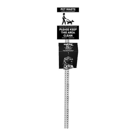 Dogipot Pet Waste Station, Galvanized 1011-MINI-BLACK