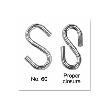 Campbell #60 S HOOKS BLU-KROME 193-6106024
