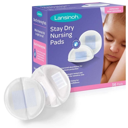 Lansinoh Nursing Pad Stay Dry, One Size Fits Most, Disposable, 432PK 1230857_CS