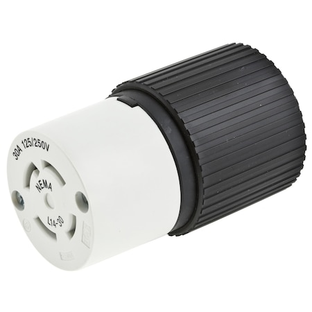 Hubbell Wiring Hubbell 4-Wire 3-Pole 125/250V 30A NEMA L14-30R Connector L1430C