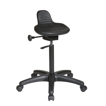 Office Star Products KH Series Saddle Seat Stool, Black KH206