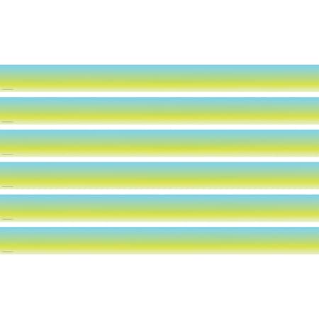 Teacher Created Resources Aqua and Lime Color Wash Straight Border Trim, 35 Feet Per Pack, 6PK TCR3931