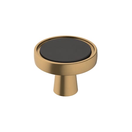 Amerock Mergence 1-3/8 in 35 mm Diameter Matte Black/Champagne Bronze Cabinet Knob BP36857FBCZ