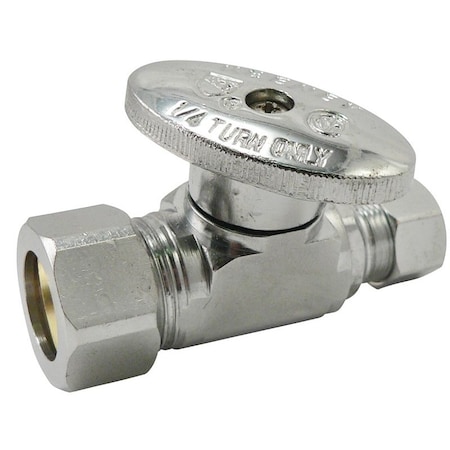 Plumb Pak Shut-Off Valve, 5/8 x 3/8 in Connection, Compression, Brass Body PP2041PCLF