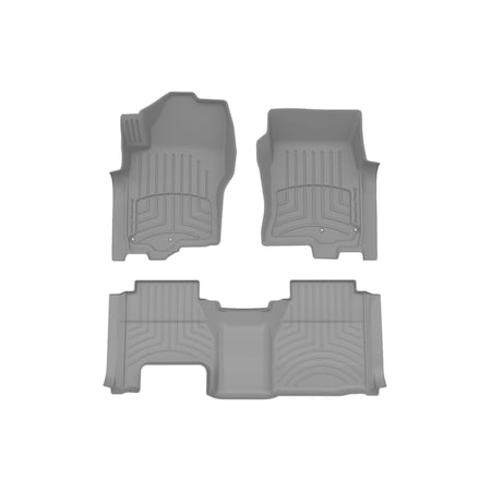 Weathertech Grey, Front and Rear FloorLiner HP 461705-1-4IM