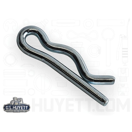 Huyett Bridge Pin, Zn Plt Spg Stl, .105 Wire Dia x 1.25 L x .130 In Eye Dia x Fits 5/16 to 3/8 Shft BP-230