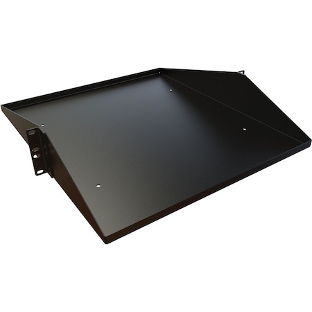 Hammond 2U 19.5in Depth Solid Centered Rack Shelf - Black - 200 lbs Rated DNDMS19BK1