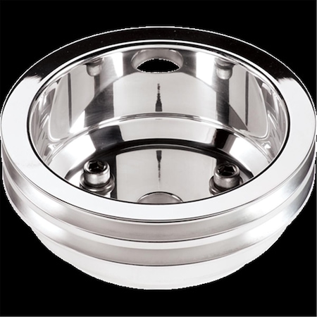 Billet Specialties 78220 2 Groove Crank Pulley for Polished Long Water with SB Chevy BSP78220