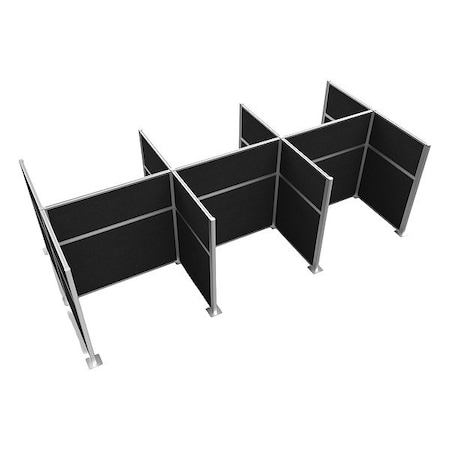Versare Cubicle Kit, Black, 72 in H HPK-6P4-S-BLK