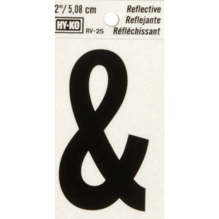 Hy-Ko 2'' Vinyl Adhesive Symbol Ampersand RV-25/&