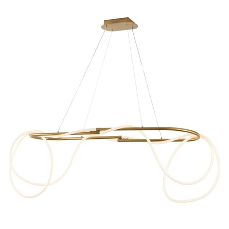 Jonathan Y Lisette 59" Contemporary Minimalist 360 Adjustable Silicone Rope/Metal Dimmable Integrated LED Chand JYL7139A