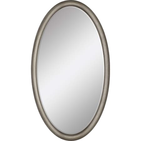 Homeroots 44" Silver Wood Oval Accent Mirror 632804