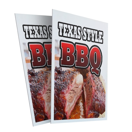Signmission Texas Style Bbq, Plastic Signs Only 24 Inch x 36 Inch, Corrugated Plastic, 2PK CSB-2436-2PACK-Texas Style Bbq