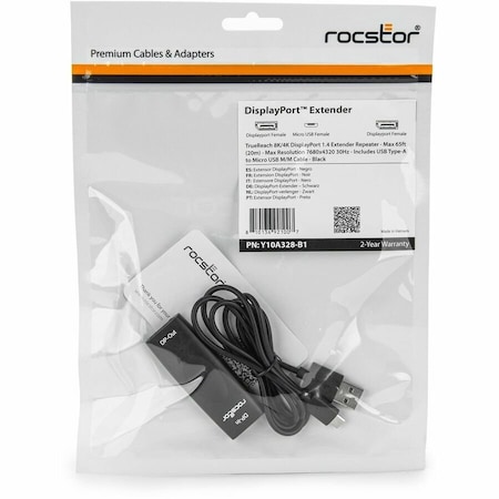 Rocstor TRUEREACH 8K/4K DISPLAYPORT 1. Y10A328-B1