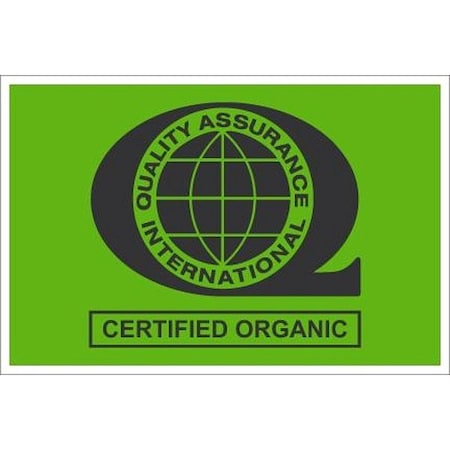 Accuform Certified Organic Label 4x6 BK/GN LARQ862327AB04