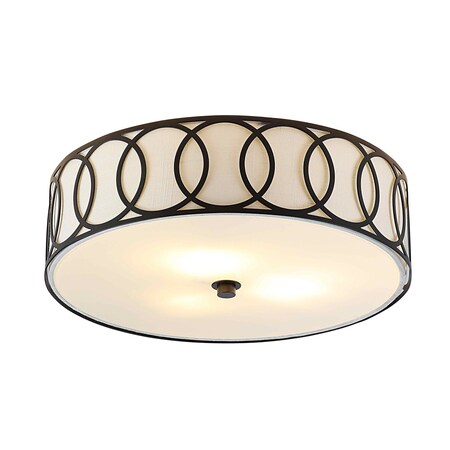 Jonathan Y Aria 3-Light 15.5" Metal LED Flush Mount, Oil Rubbed Bronze JYL3503C