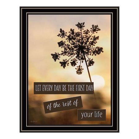 Homeroots The First Day Black Framed Print Wall Art 530046