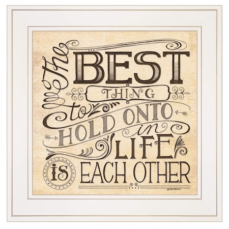 Homeroots Each Other 2 White Framed Print Wall Art 404893