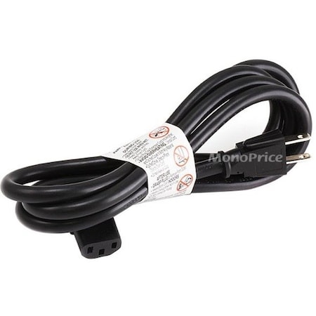 Monoprice Right Angle Power Cord - NEMA 5-15P to Right Angle IEC 60320 C13_ 14AW 7685