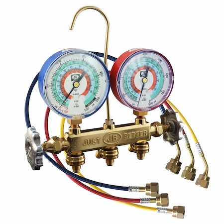 Jb Industries Manifold Gauge Kit, 18 in L, 3 1/8 in Dia 22733RF-18