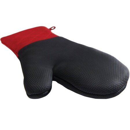 Grillpro Grill Mitts, 16 in, Neoprene, BlackRed 90963