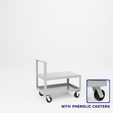 Pucel Single Handle Heavy Duty Truck, 24 in D x 36 in W x 36 in H, Gray 24-TR-36P