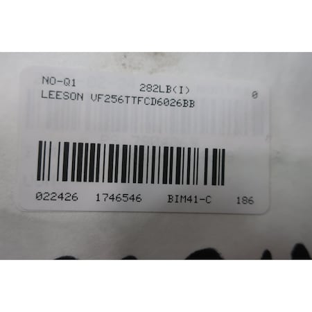 Leeson MARATHON GLOBETROTTER GT1025A MOTOR 256T 20HP 1768RPM 230/460V-AC 3PH VF256TTFCD6026BB M GT1025A