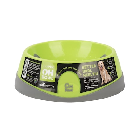 Lickimat OH Green Plastic Medium Pet Bowl For Dogs OB6003GN