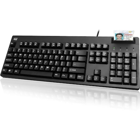 Adesso TAA COMPLIANT USB ANTIMICROBIAL KEYBOARD, BUILT-IN SMART CARD READER, WIT AKB-630SB-TAA
