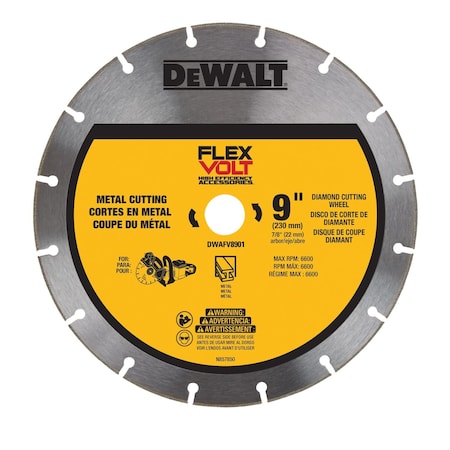 Dewalt FLEXVOLT(R) 9 in. Metal Cutting Diamond Wheel DWAFV8901