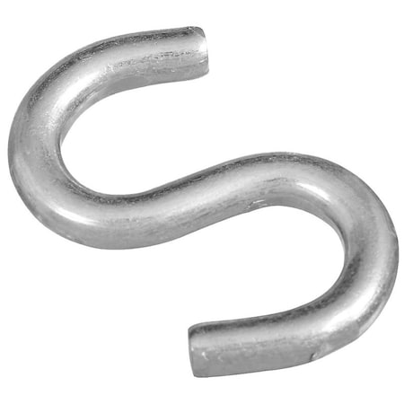 National Hardware S-Hook, 120 lb Working Load, 0.312 in Dia Wire, Steel, Zinc N273-441